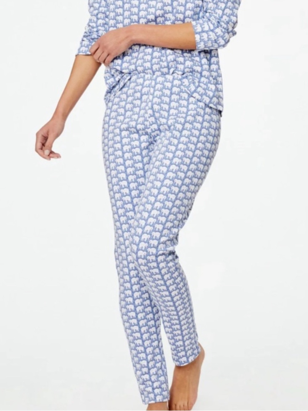 Roller Rabbit Hathi Pajamas Blue Elephant-Print Pajama Bottoms Pima Cotton